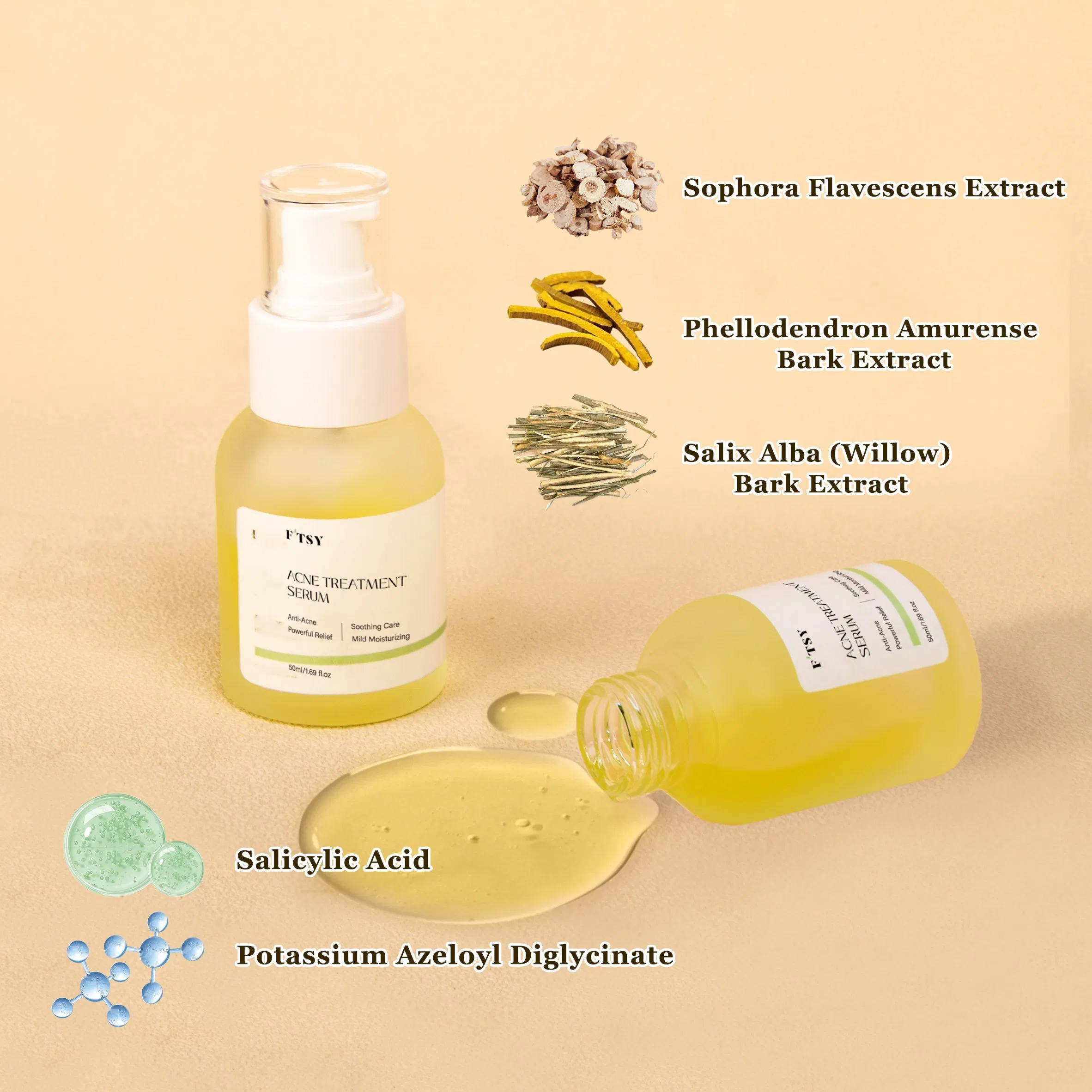 OEM Active Salicylic Acid Serum Pore-Cleaning Anti-Blemish Anti Acne Face Serum