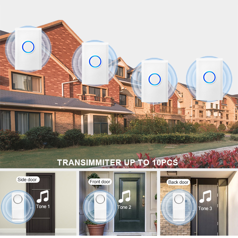 LED Cheap Long Distance Battery Wireless Doorbell