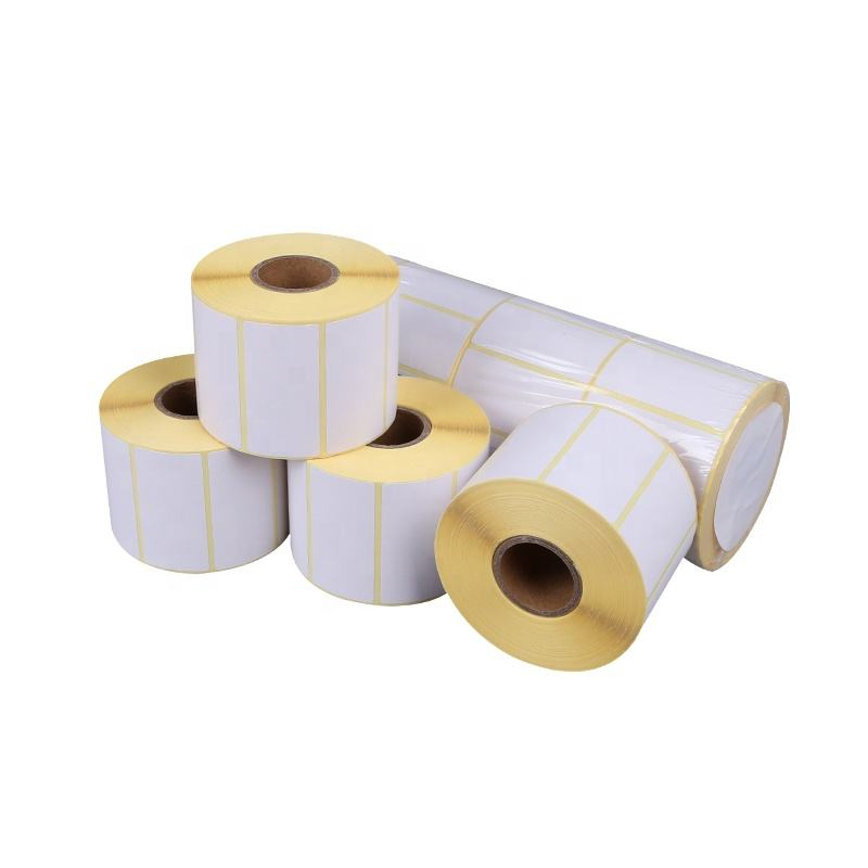 Customized Size Compatible Self Adhesive Paper 58*40 80*50 Barcode Sticker Thermal Label