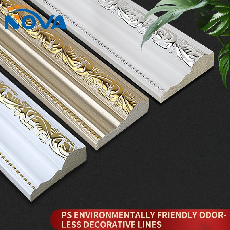 Artistic Moulding Line PS Decorative Ceiling Cornice Mouldings Frame White Skirting Board