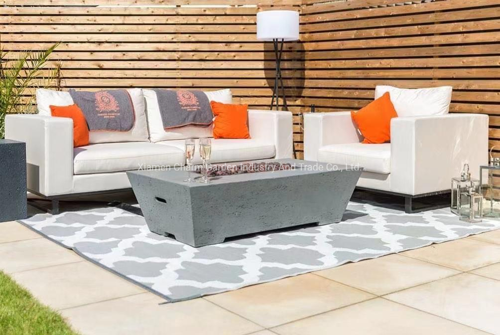 Ready to Ship Charm Garden Outdoor Patio Propane or Natural Gas Modern Fire Pit Table