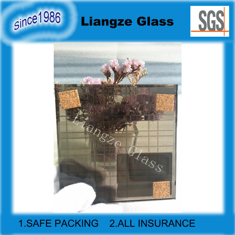 Modern Bronze Color Decoration Laminated Wire Glass for Hotel/Bedroom