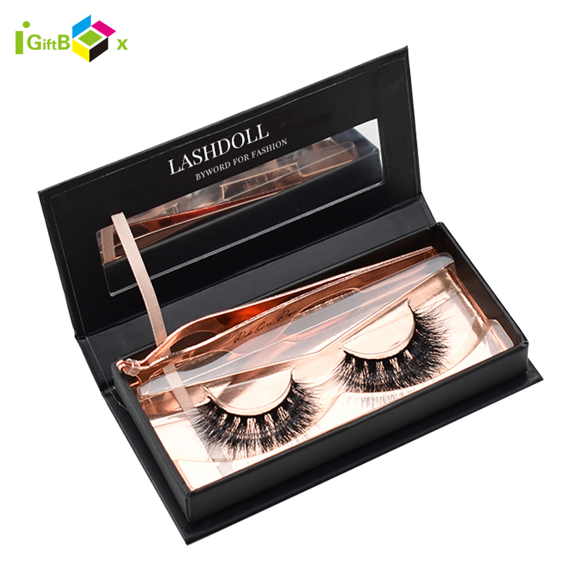 Stylish Empty Cardboard Eye Mask Packaging with PVC Window