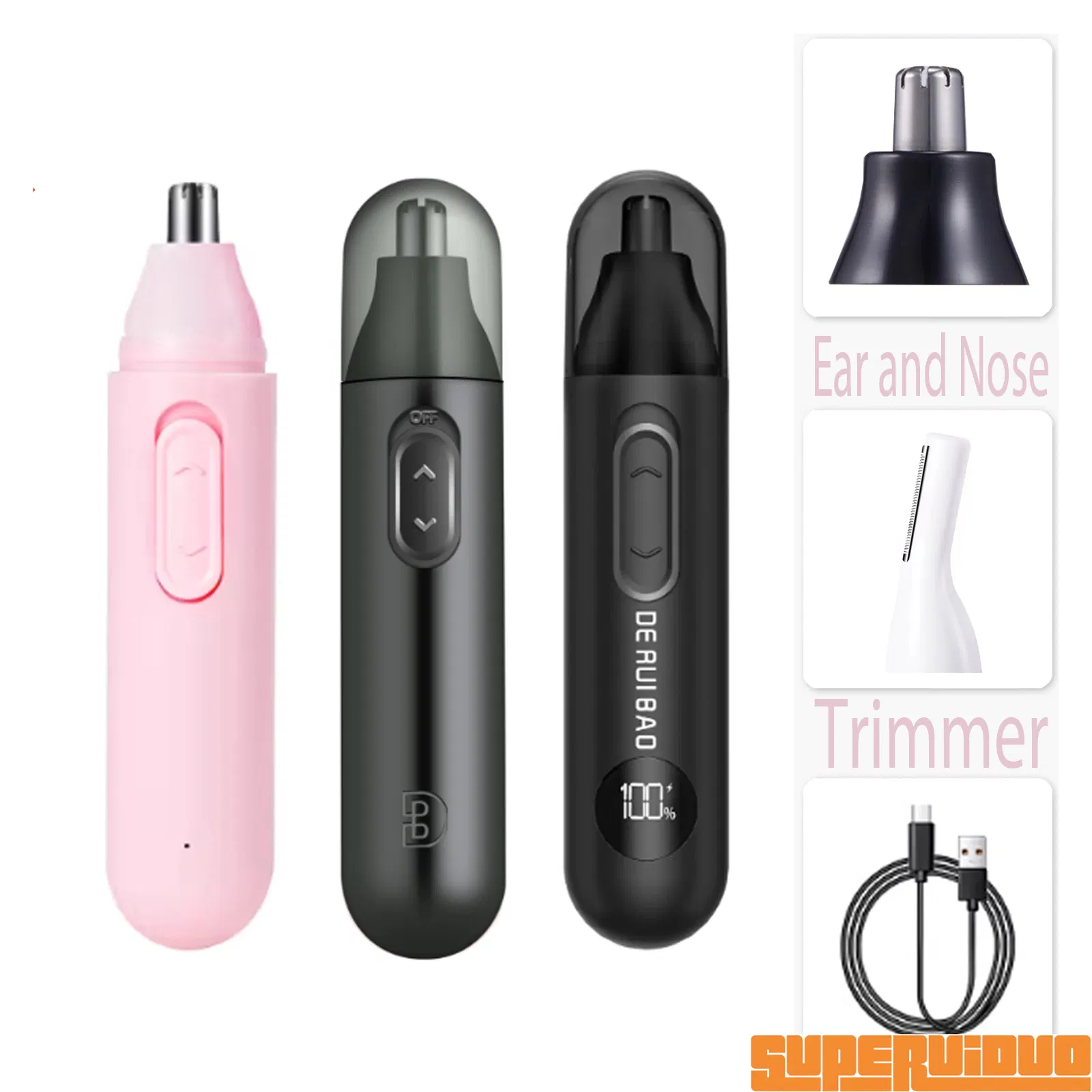 One-Key Control Effortless Operation Ear and Nose Trimmer