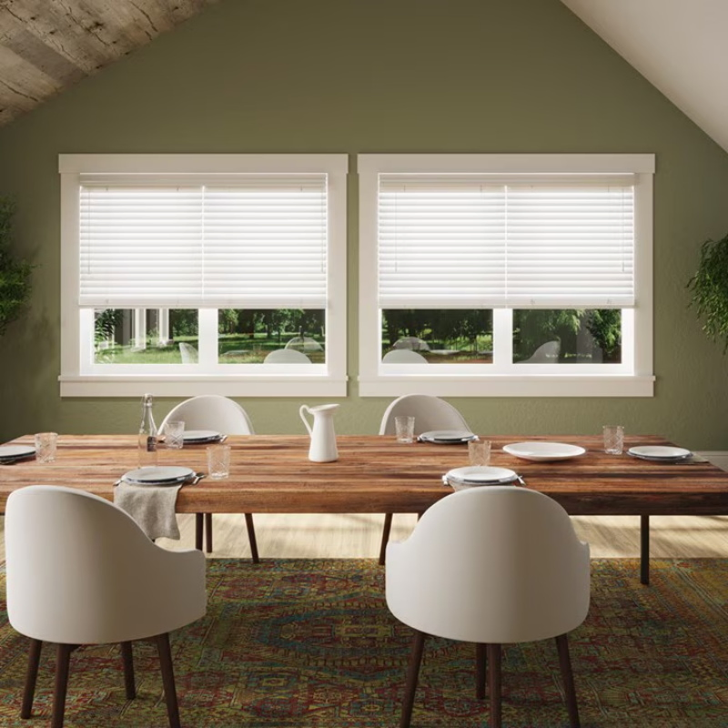 Factory High Quality PVC Faux Wood Horizontal Venetian Blind Window Curtains