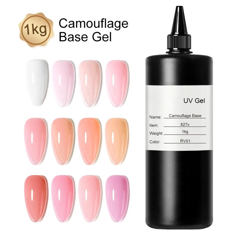 Color Rubber Base Coat 1kg Materialslong Lasting UV Gel Nail Polish