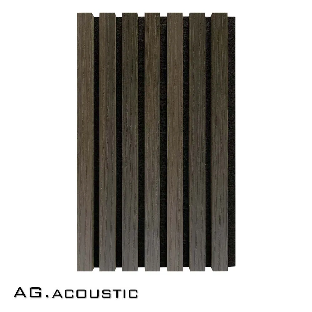 AG. Acoustic Wood Veneer Surface Acoustic Polyester Felt Soundproofing Timber Slats Panel