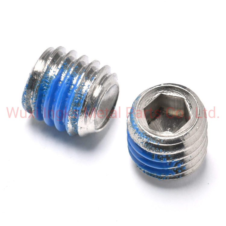 Ingks Metal Parts Nylon Patch Cup Point Hexagon Socket Set Screws DIN916