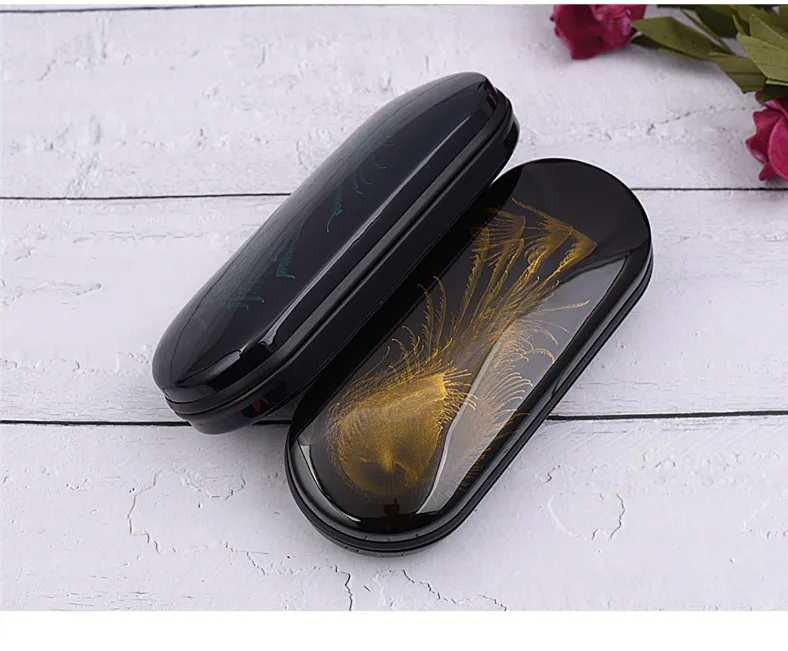 Lacquer Metal Glossy Paint Glasses Storage Box Sunglasses Case