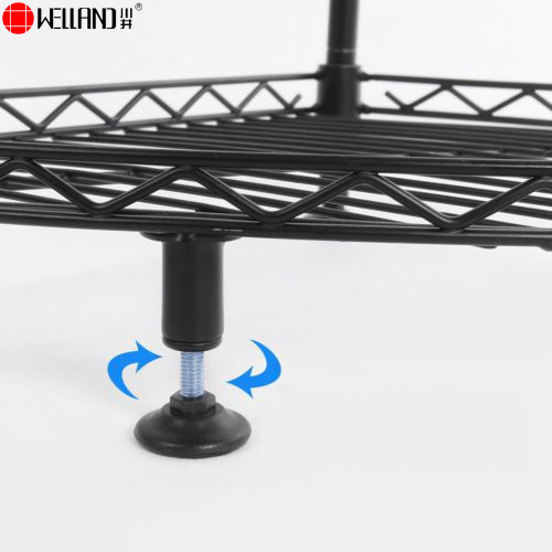 Vertical 4 Tiers Small Corner Wire Bathroom Rack for Facial Cleanser Shampoo and Body Lotion