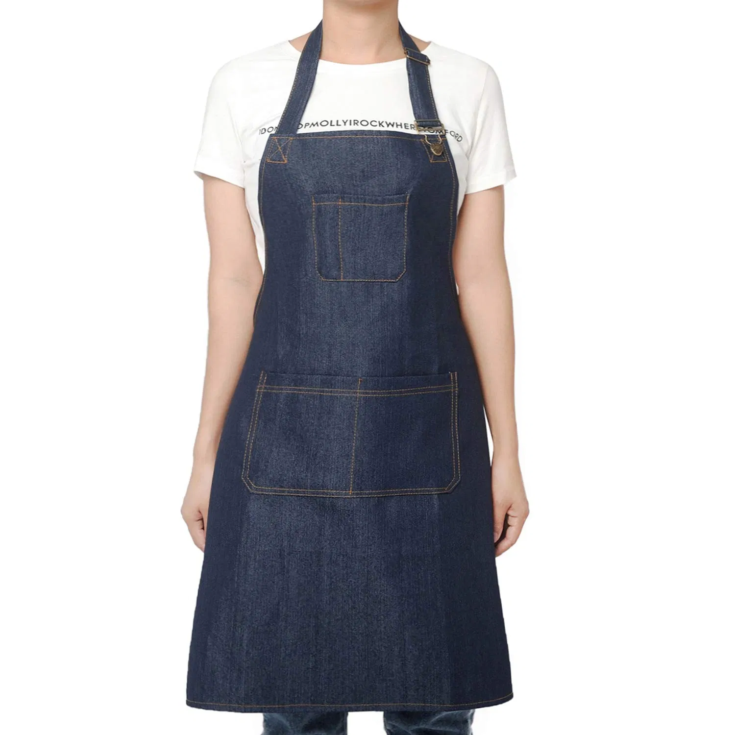 Wholesale Manufacturer Customized Denim Adjustable Bib BBQ Kitchen Garden Work Apron