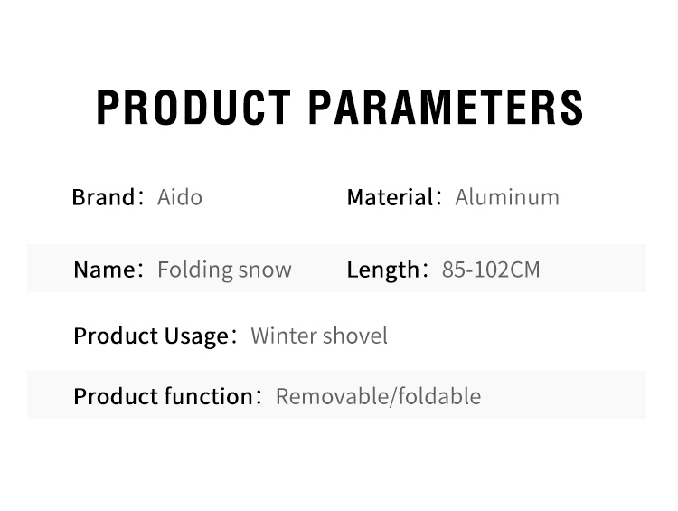 Heavy Duty Telescopic Folding Snow Shovel D-Grip Handle for Driveway Home Garage Road Snow Removal