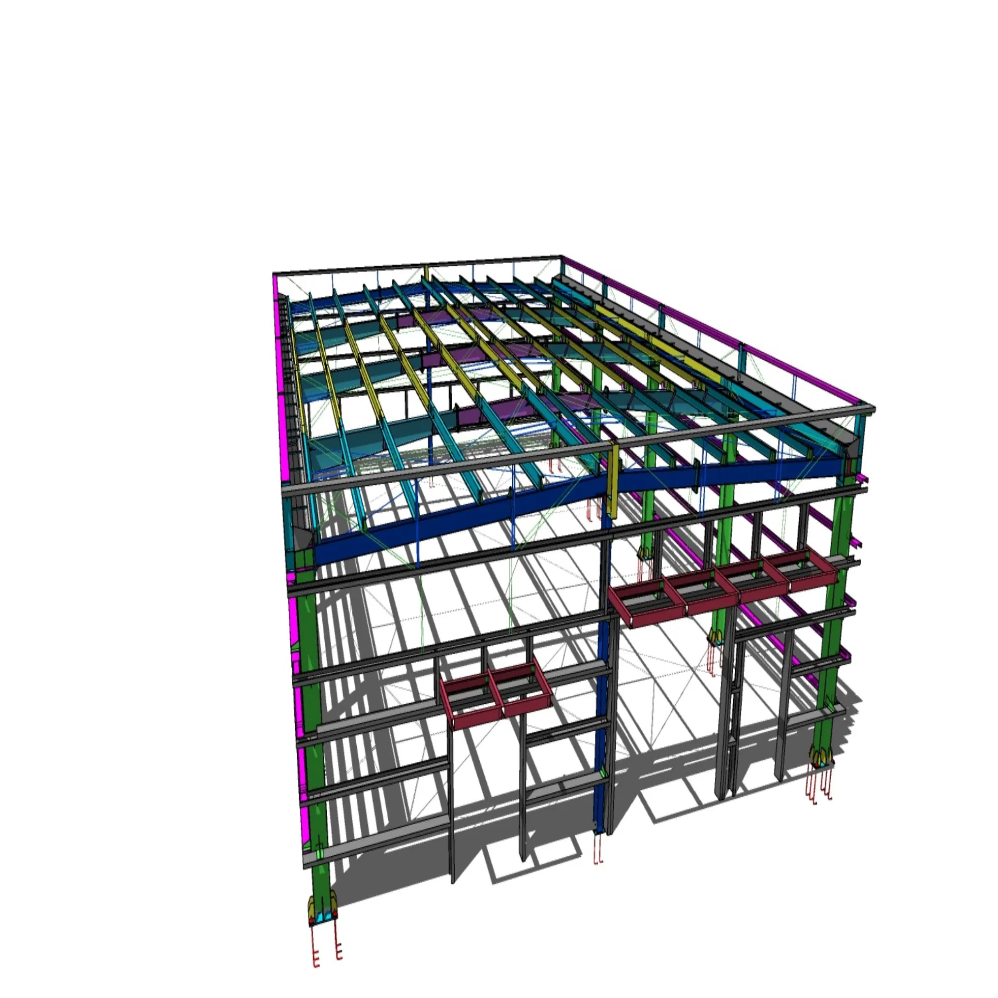Reliable China Wholesale Customized ISO CE Steel Structure Building Material of Double-Span Light Steel Structure Warehouse with Parapet Wall