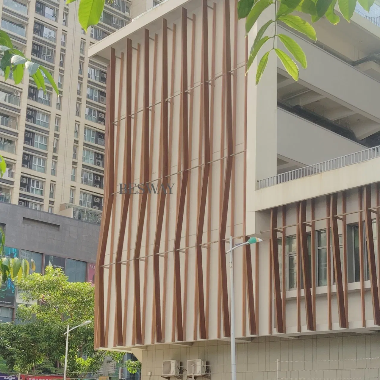 Factory Supply 200mm Width Aluminum Sun Louver Blades, PVDF Coated, for Ventilation and Shading