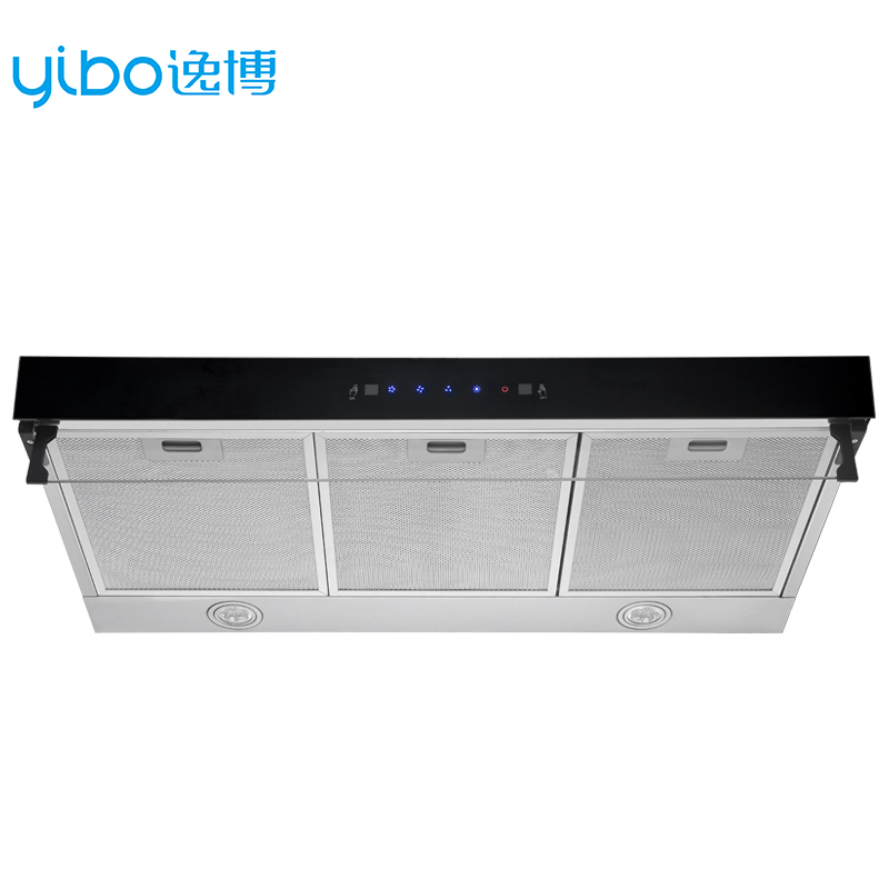 Stylish Kitchen Equipment Seamless Range Hood for a Home Kitchen Polished Cooker Hood Body Shell and Round LED