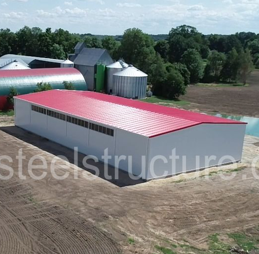 High-Quality Red Steel Prefabricated Barns for Sale Online