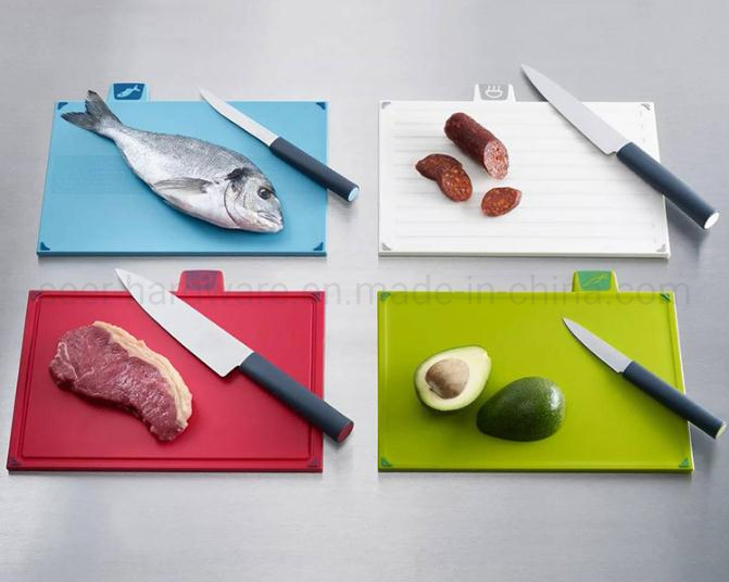 4PCS New Desigin Multifunction Kitchen Cutting Board with 3PCS Knife Set (SE2323)