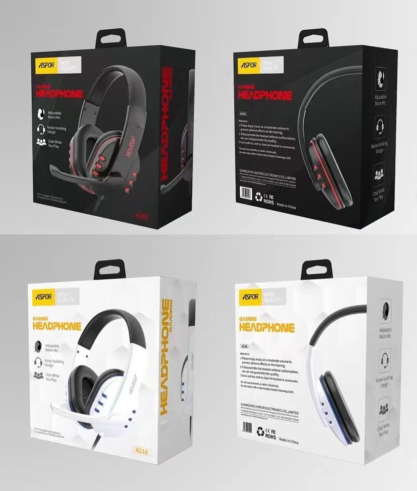 Игровые наушники ASPOR A216 с микрофоном