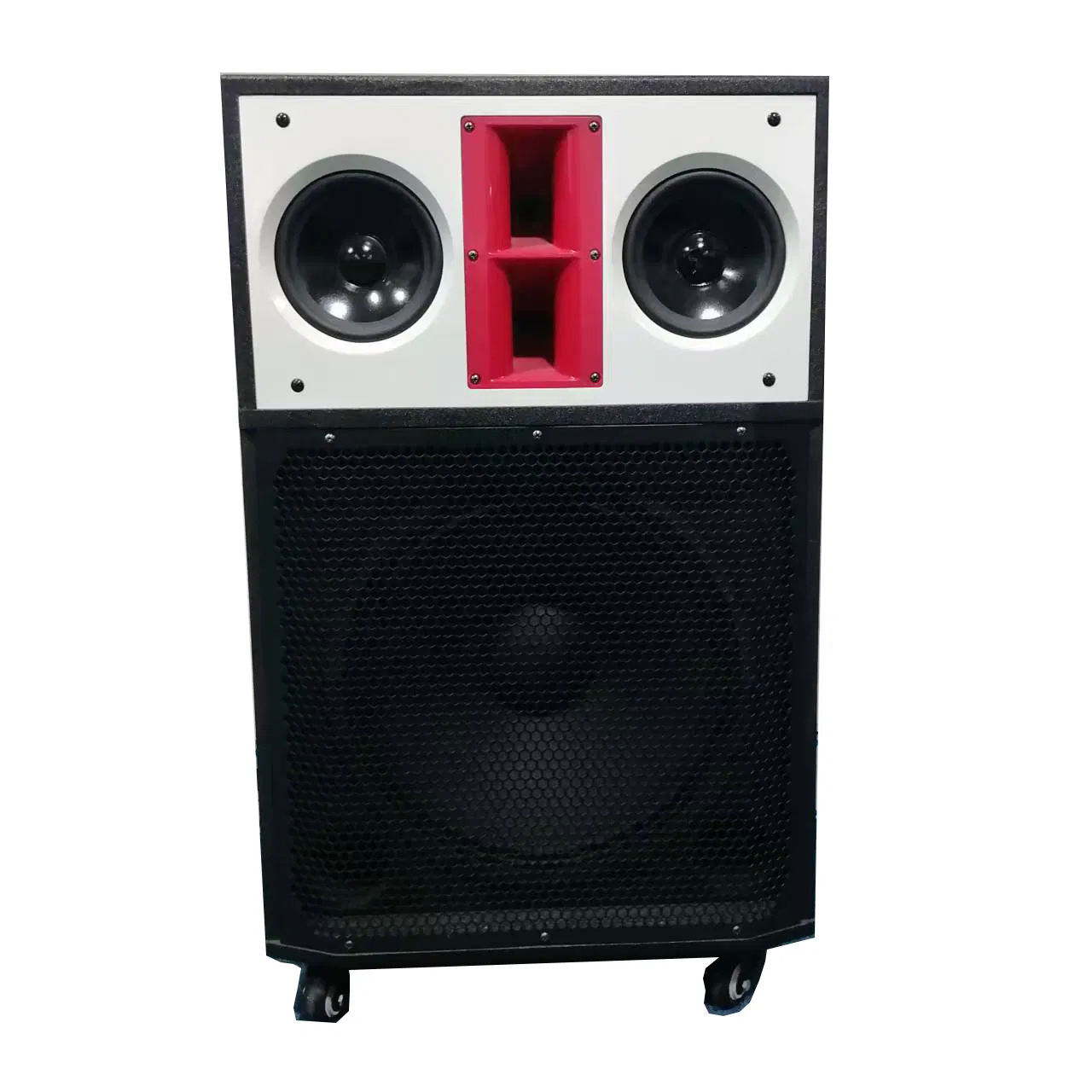 Профессиональная акустика 200Вт 15 дюймов в деревянном корпусе с колесами