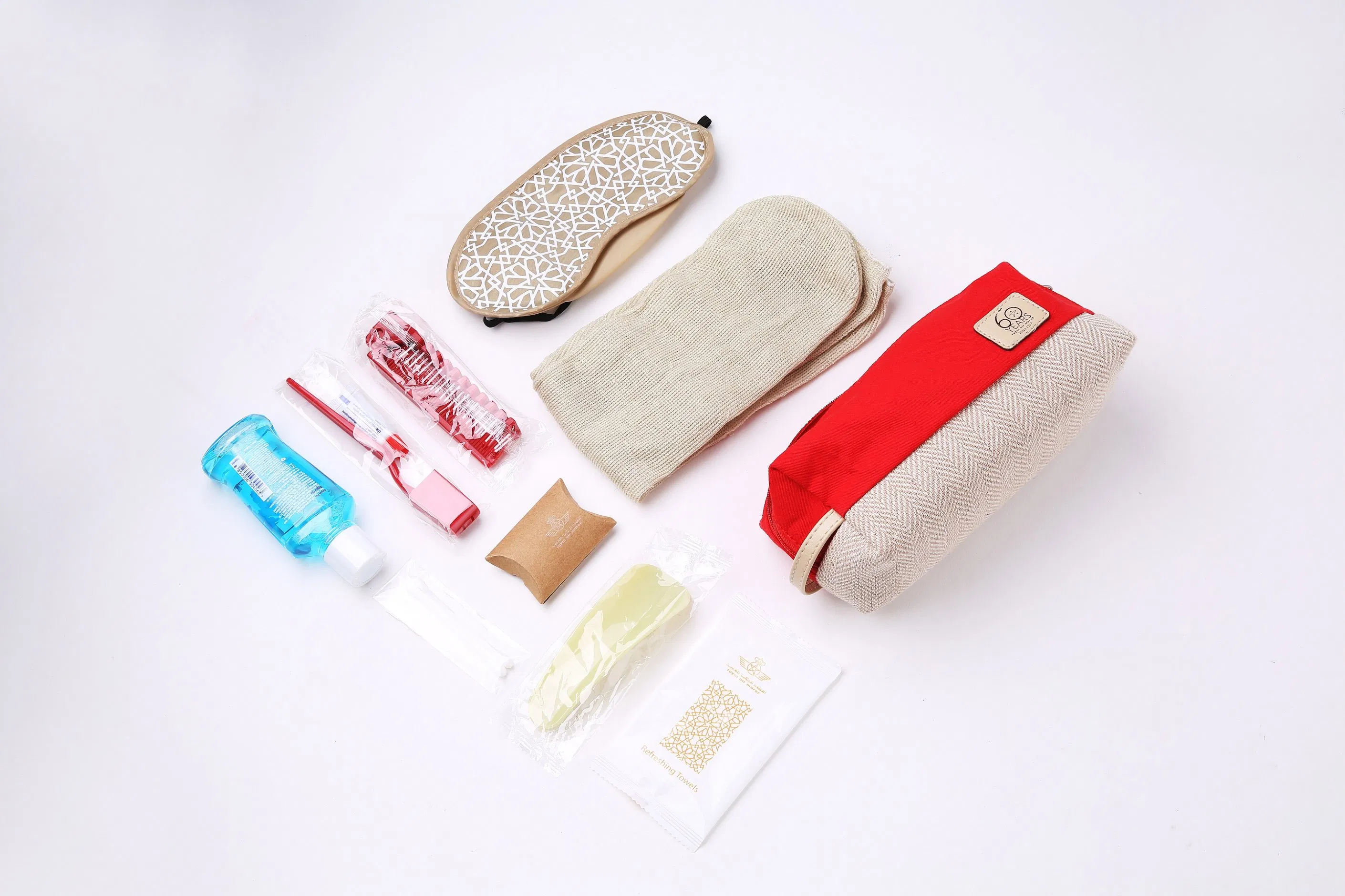 Personal Care Customized Complete Set Fly Airline Amenity Kit with Plane Travel Set Dental Kit