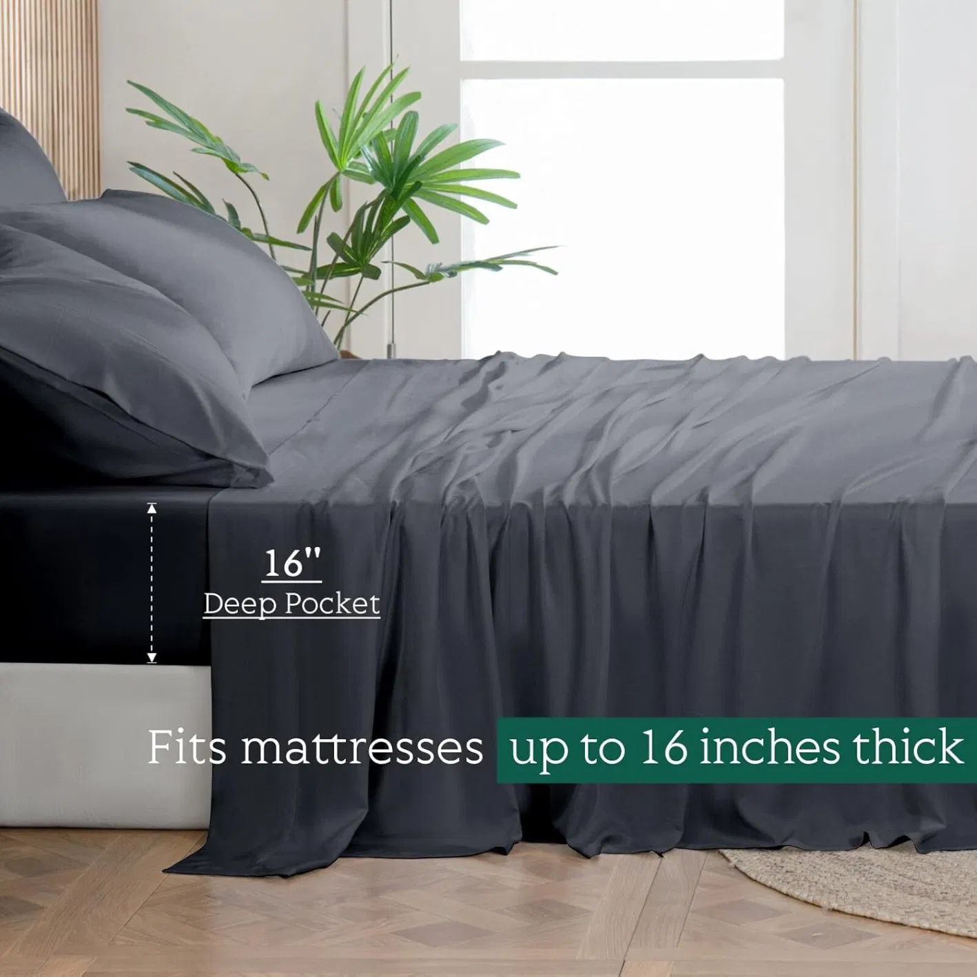 ODM/OEM 100% Eco-Friendly Bamboo Fiber Flat & Fitted Sheet Comfortable Breathable Reusable Home Hotel Textile Woven Technics Bedding Set Queen King Bed Sheets