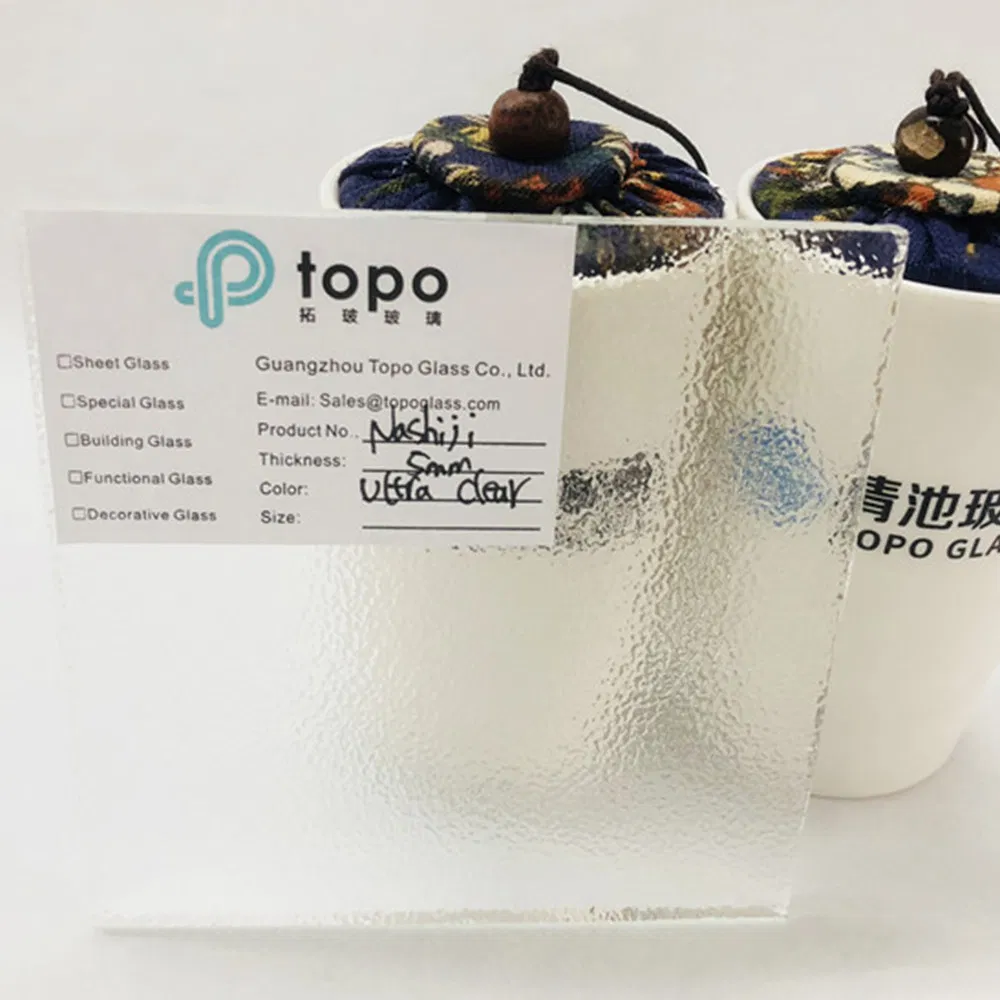 6mm Guangzhou Rich Patterns and Strong Decoration Nashiji Pattern Glass (CP-TP)