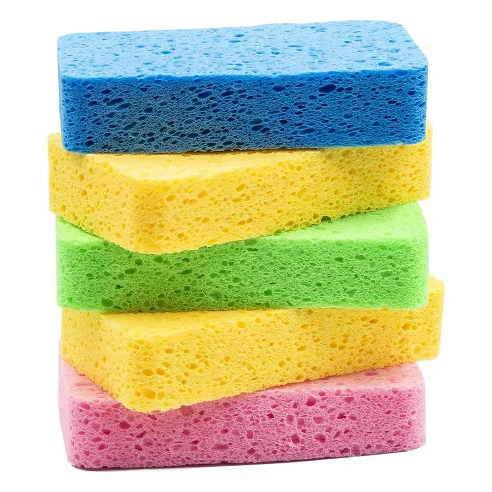 Kitchen Sponge Natural Sponges for Dishes Compressed Wood Pulp Sponges