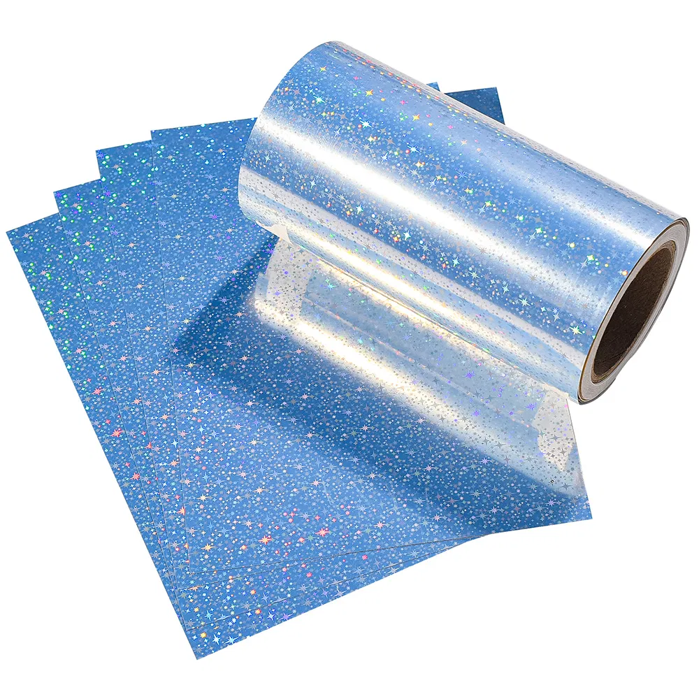 China Wholesale Printable Holographic Adhesive Sticker Waterproof A4 Sheet Inkjet Vinyl Sticker Paper for Laser & Inkjet Printer -Sky Star Pattern