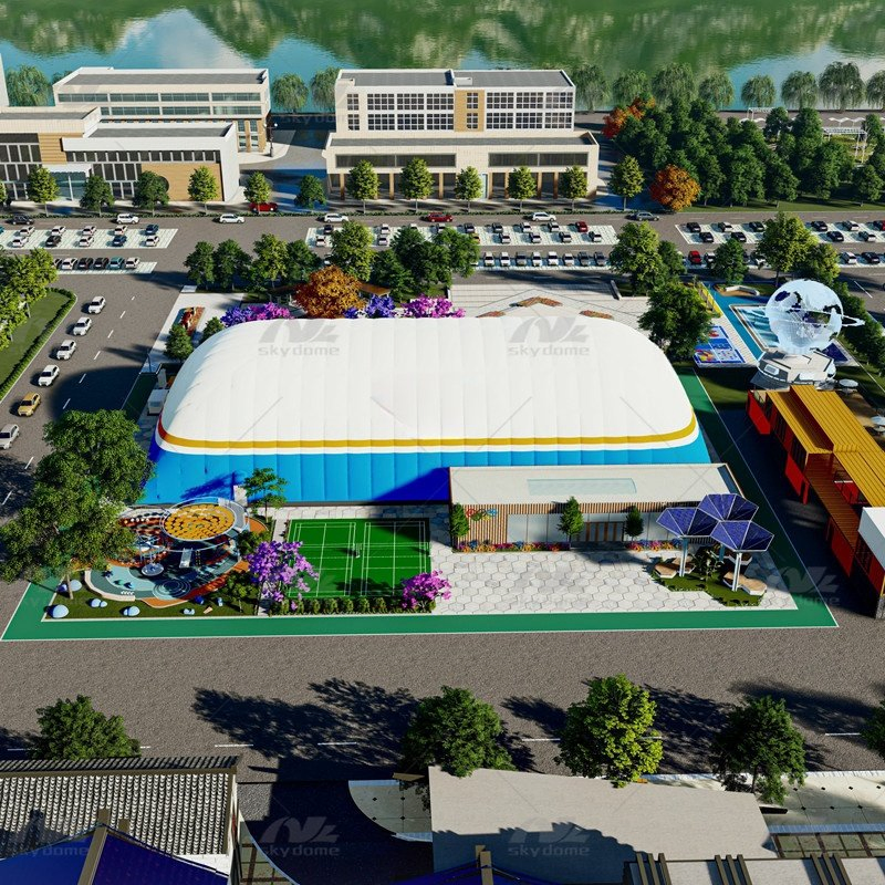 Tailored Inflatable Air Membrane Dome for Various Sports Activity