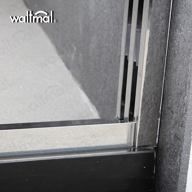 Frameless Sliding Fold Tempered Glass Shower Door Rooms Bathroom