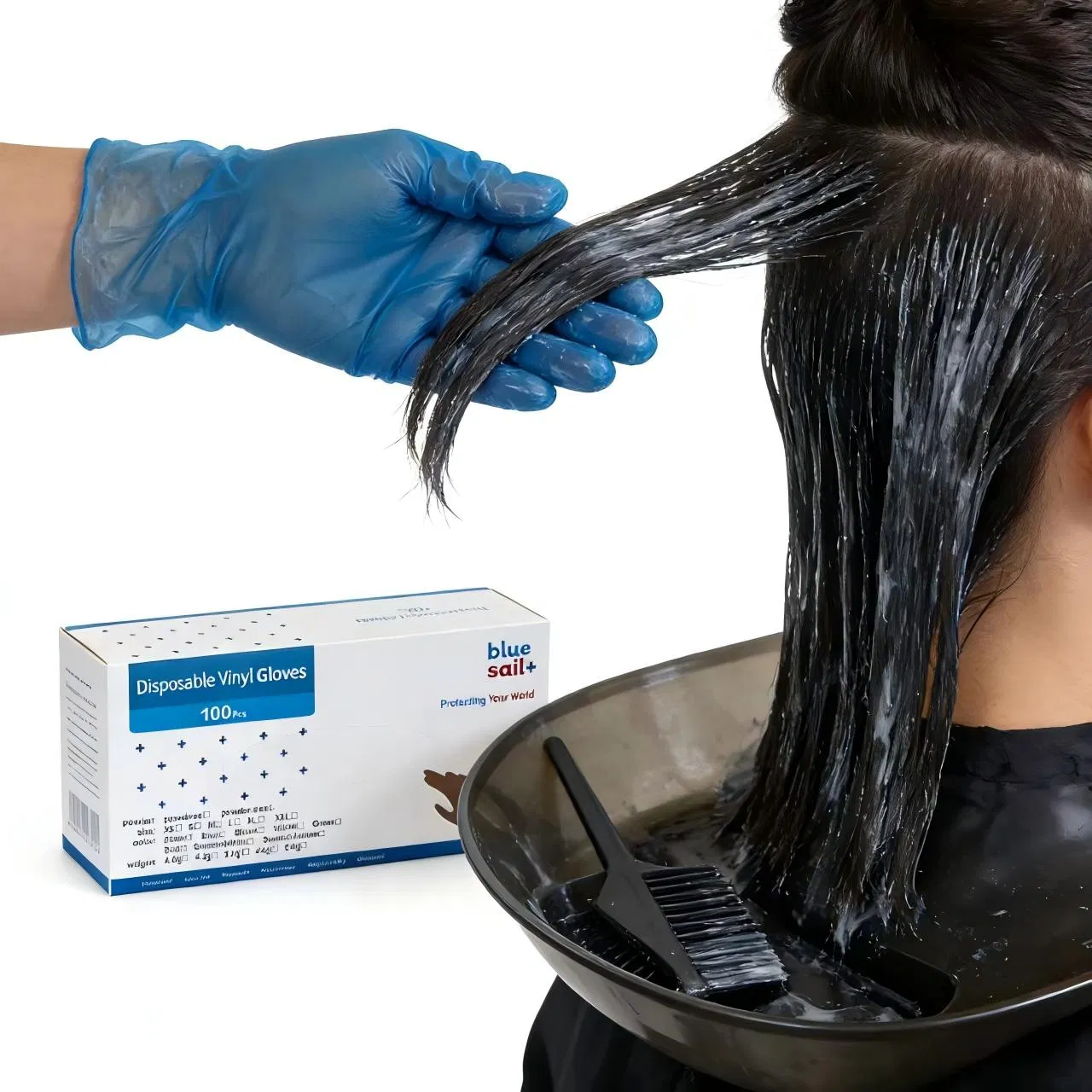 Food Safe Vinyl Glove Blue Powder Free/Powdered