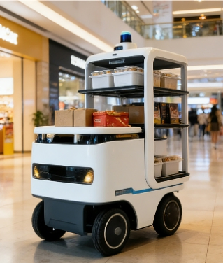 Robust Heavy Duty Catering Truck Outdoor Meal Delivery Distribution Robot