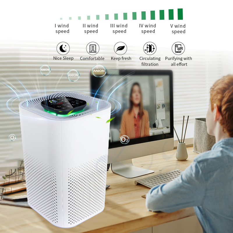 Office Air Purifier Remove Smoke and Odor Air Cleaner