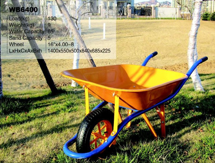 Stable Quality and Good Price Red Wheelbarrow 6400/Wheel Barrow for South Africa Market (WB3800; WB6400)