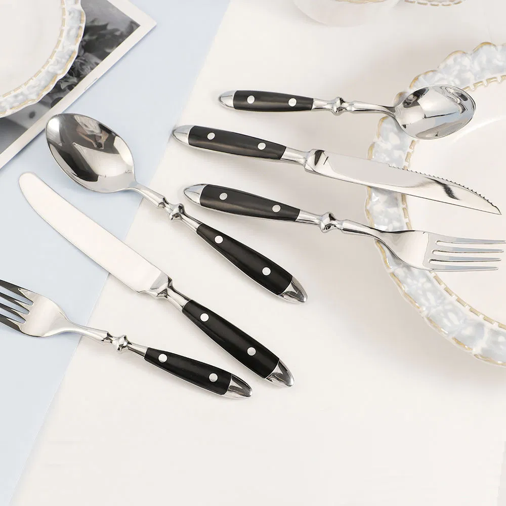 Tableware with Bakelite Handle Stainless Steel Flatware Spoon Fork Knife Silverware Set