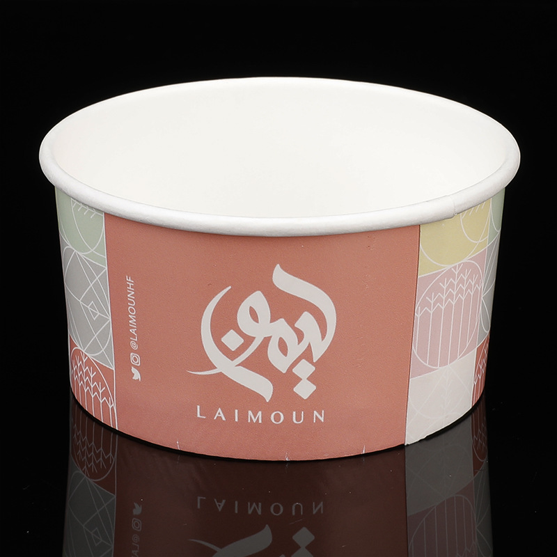 Бумажный стаканчик для кофе и мороженого с двойными стенками