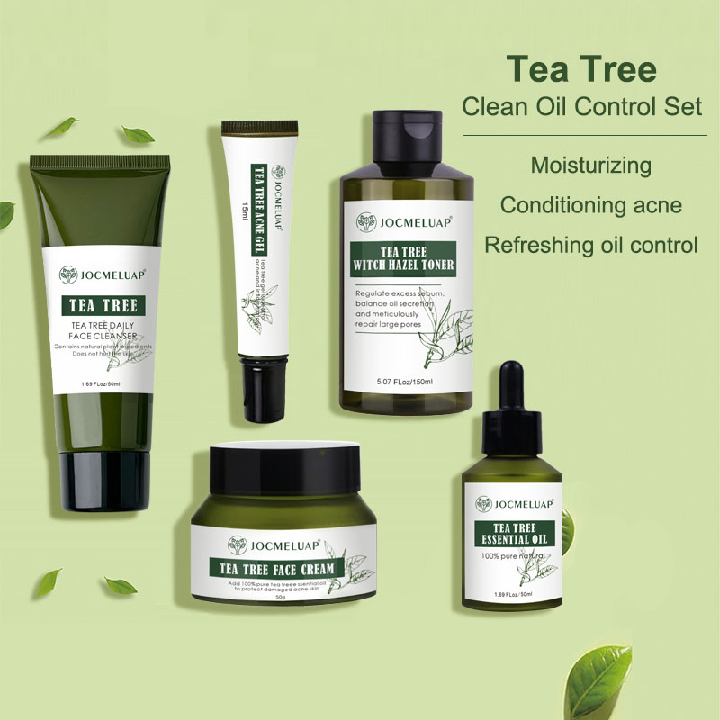 Private Label Best Anti Acne Whitening Product Vegan Herb Skin Care Organic Tea Tree Face Skin Care Set