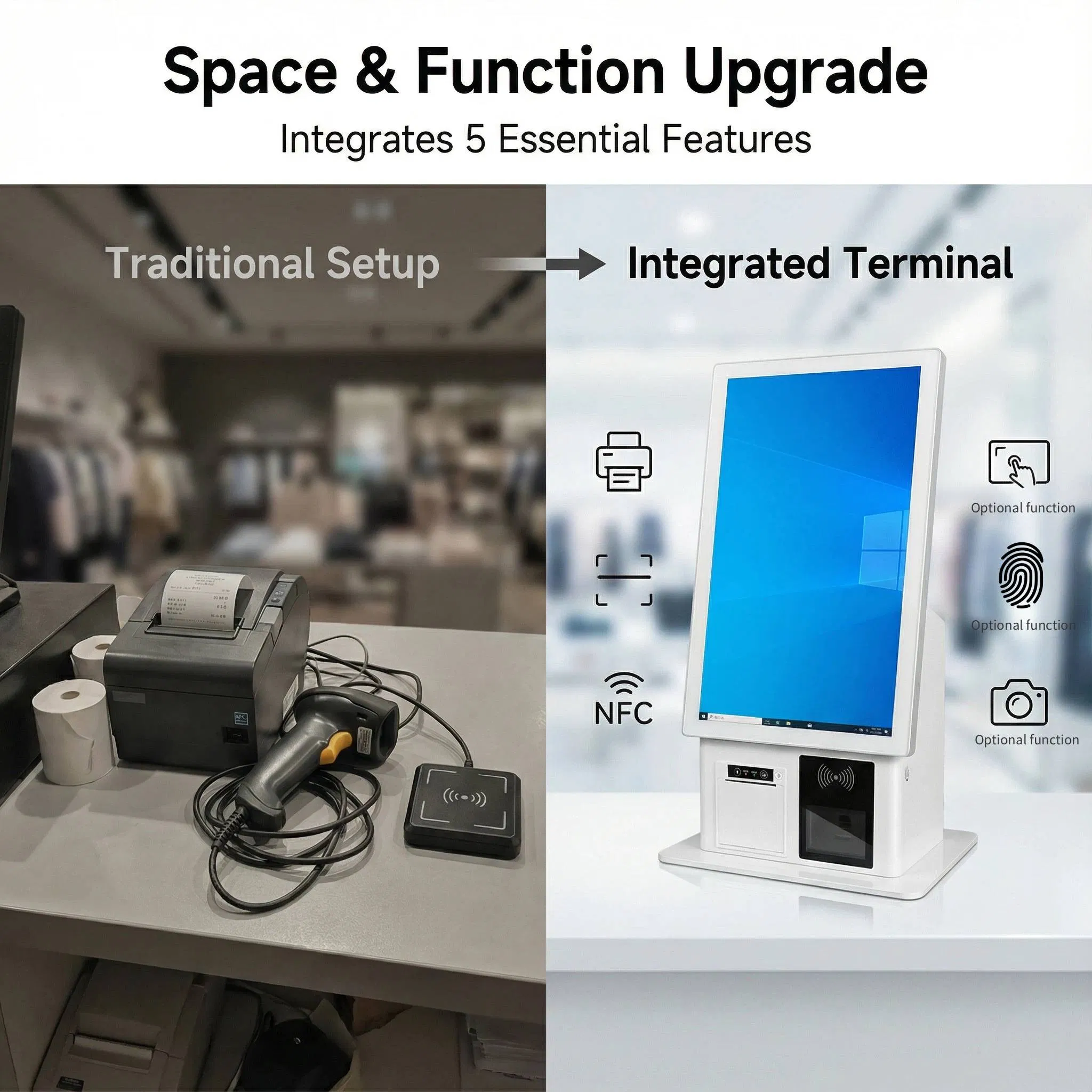 POS-киоск 23.8" с NFC, принтером и сканером