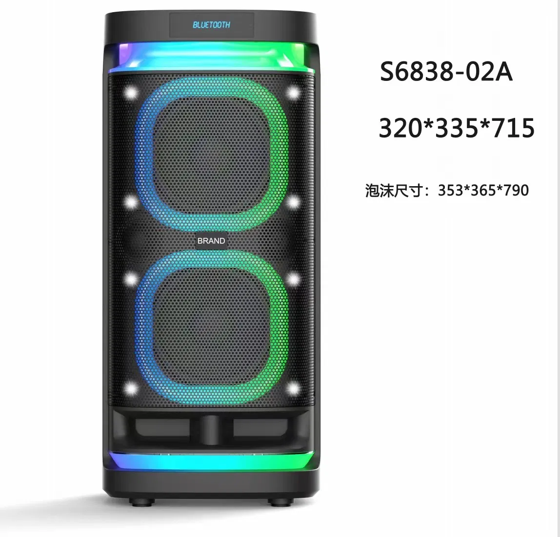 Портативная караоке-колонка Bluetooth с двумя 6-дюймовыми динамиками