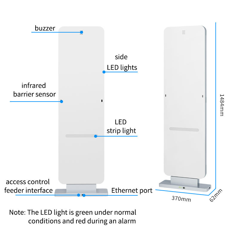RFID Access Gates Anti-Tailgating Anti-Pinch RFID Theft Deterrent Security Gate RFID Gate Reader