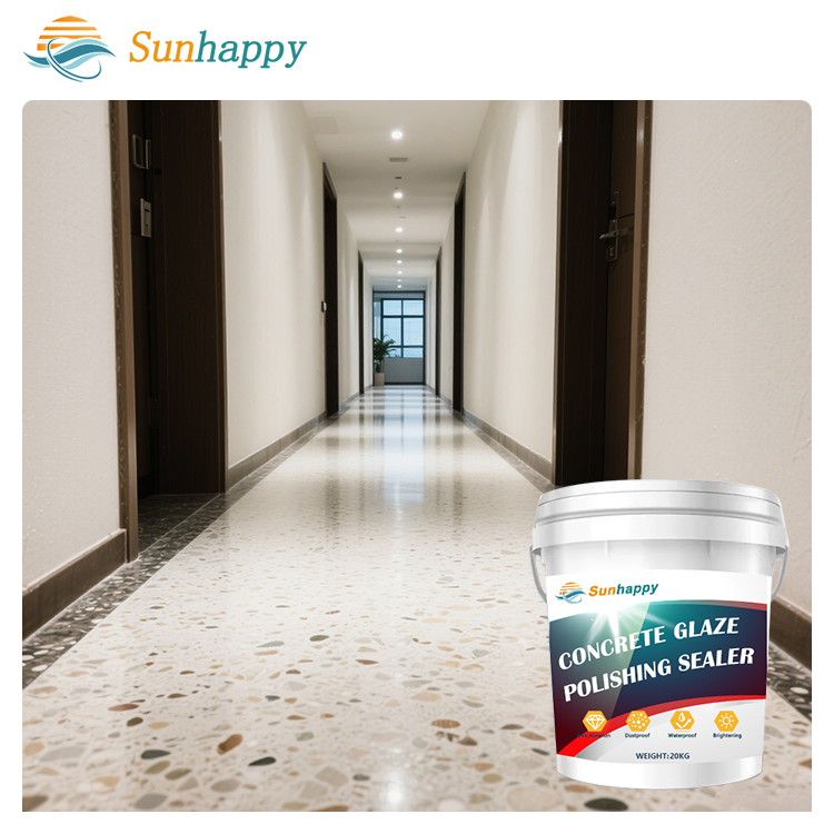 High Glossy Decorative Artwork Cement Floor Brightener Color-Enhancing Liquid Indoor Concrete Glaze Polishing Sealer