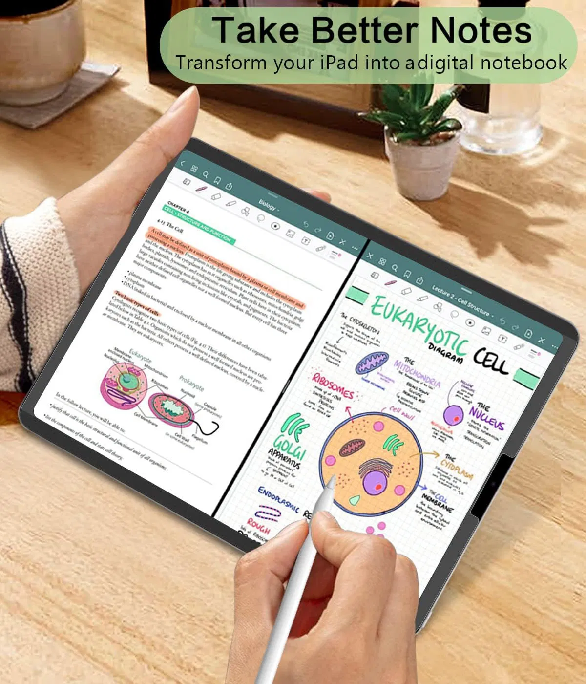 Магнитная съёмная защитная плёнка для iPad с эффектом бумаги