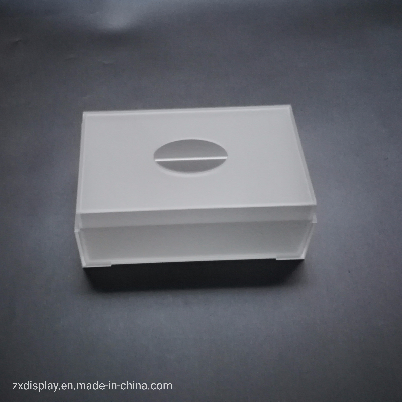 Frosted Acrylic Plastic Hand Towel Box Holder Desktop Take out Paper Towel Tissues Box