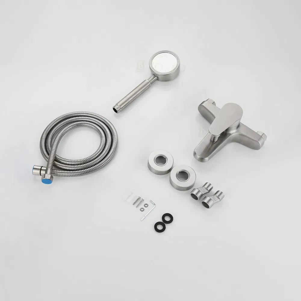 Modern Stainless Steel Single Handle 2 Functions Wall Mounted Bathtub Faucet