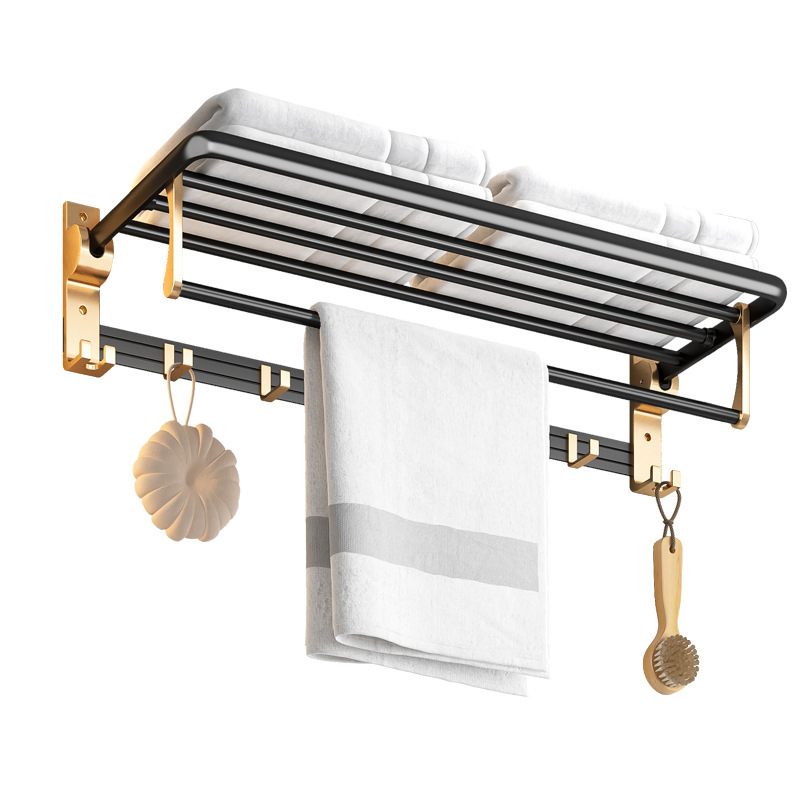 304 316 Stainless Steel Wall Mounted Double Bathroom Towel Bar