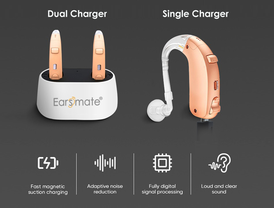 Цифровой слуховой аппарат Earsmate G26 с заушным креплением