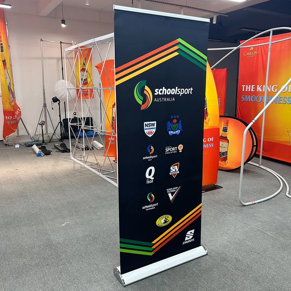 Custom Wide Base Roll up Banner Trade Show Roll up Banner Stand Display High Quality Retractable Banner