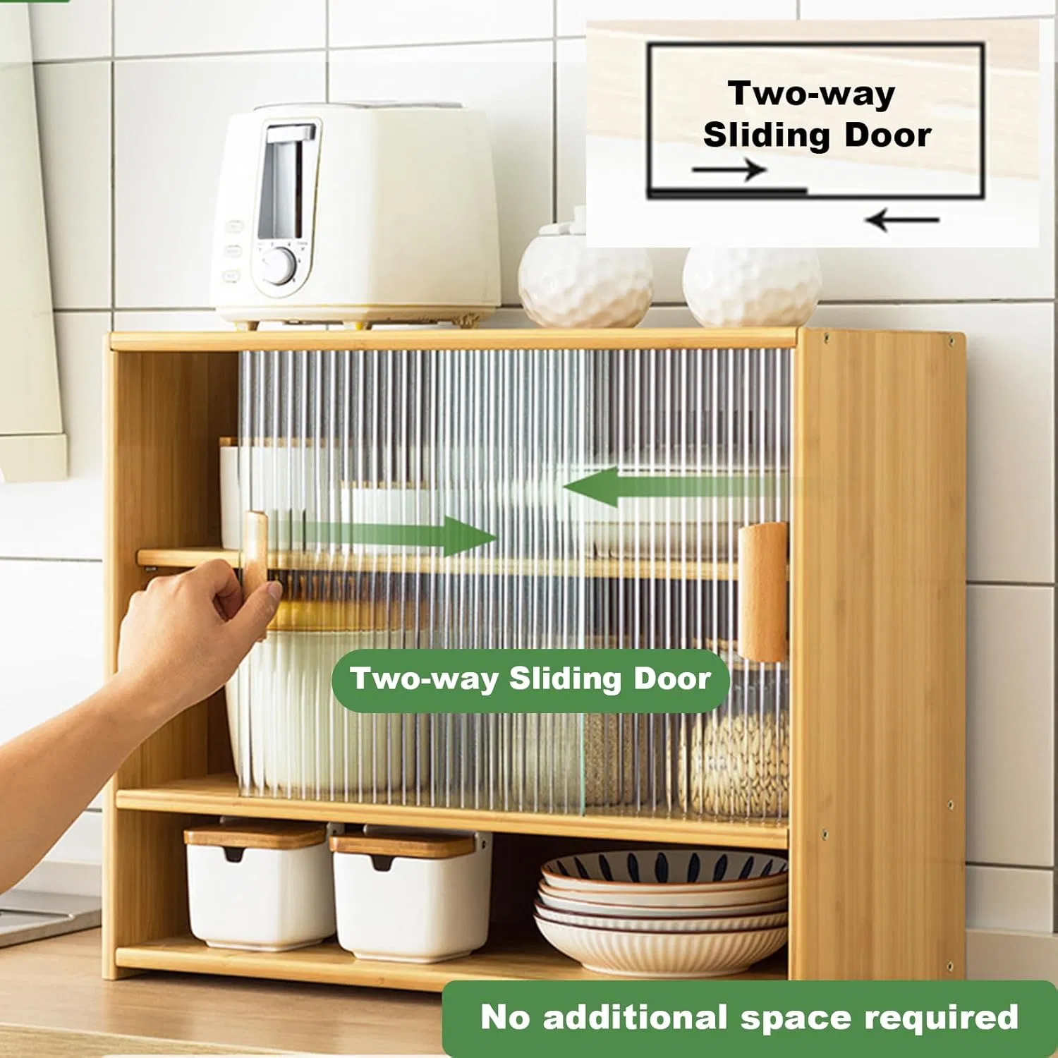 Bamboo Made Modern Creative Dust-Proof Cup, Bowl, Dish, Bamboo Storage Cabinet