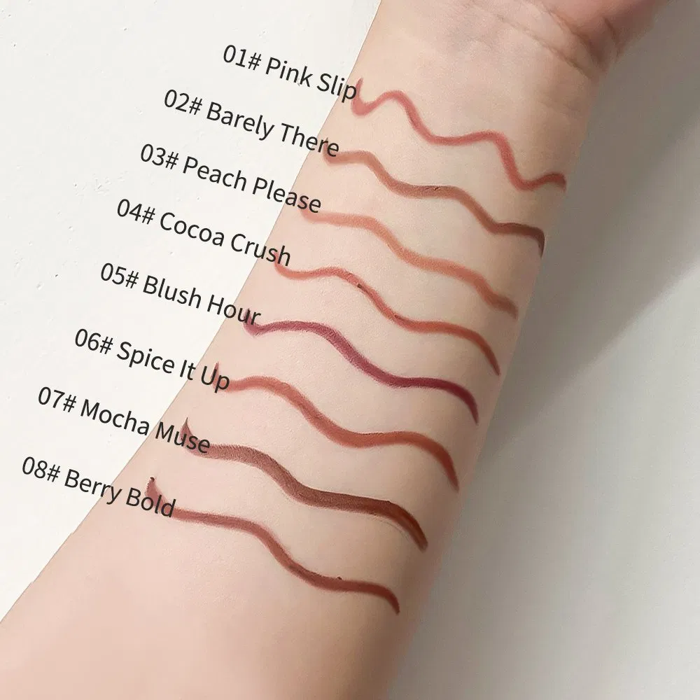 High Pigment Matte Retractable Creamy Brown Pink Lip Liner Waterproof Lipliner Pencil