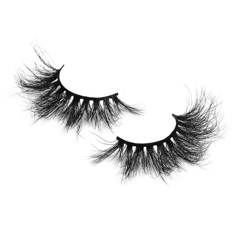 Wholesale Long Dramatic 3D Faux Mink Silk Strip Eye Lashes 3D Mink Lashes 25mm Real Siberian Mink Eyelashes Private Label